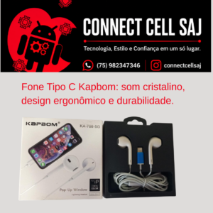 FONE COM FIO TIPO C